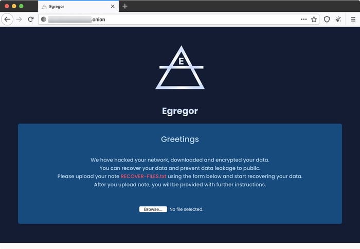 Egregor website