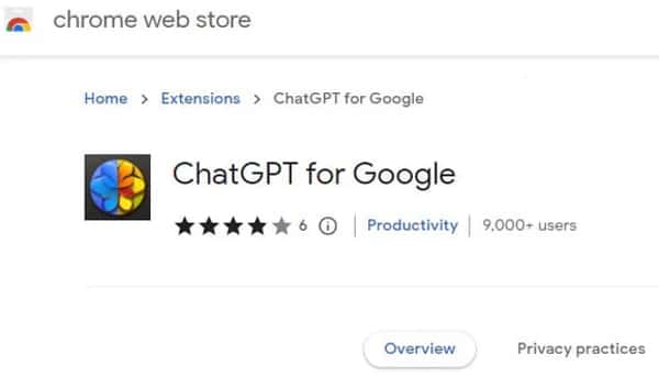 Chat gpt for google extension