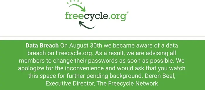 Freecycle announcement