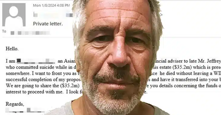 Jeffrey Epstein email scams rear their ugly head