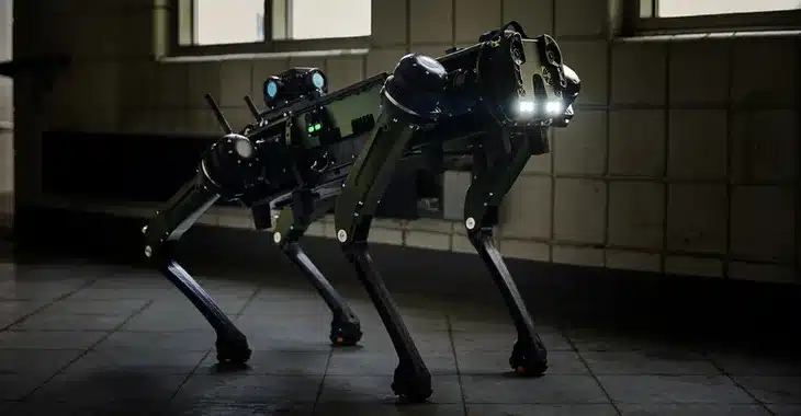 Robot dog trained to jam wireless devices during police raids