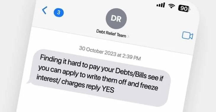Spam text scammer fined £200,000 for targeting people in debt, after sending nearly one million messages