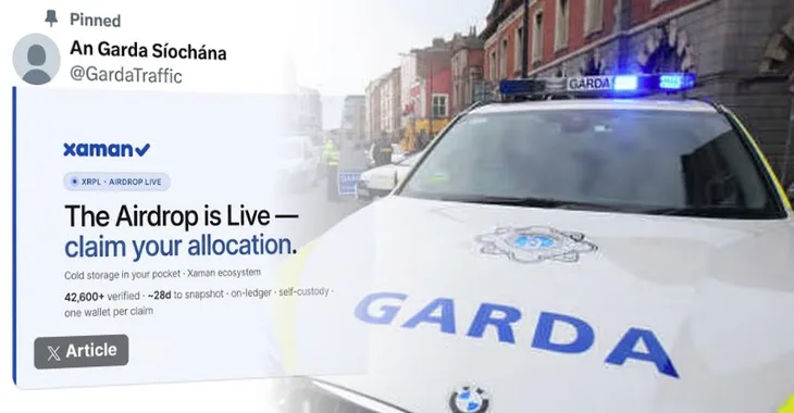 Irish police force has its Twitter hacked in cryptocurrency scam